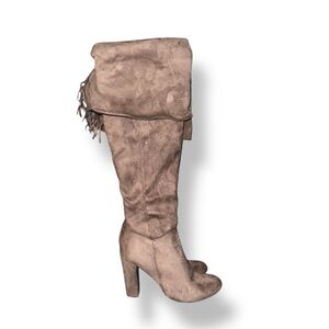 Elegant Over the Knee Tan Boots